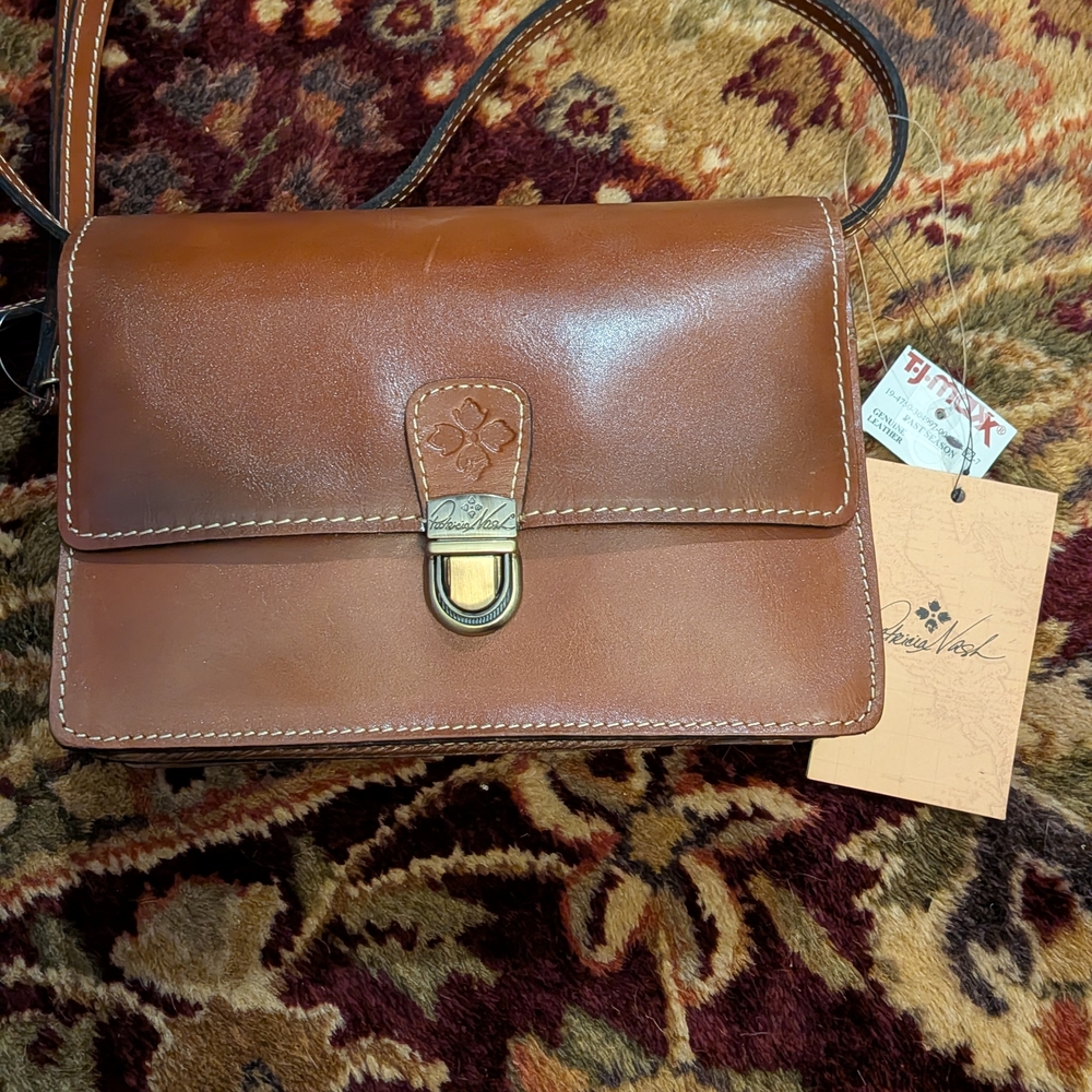 New w/ Tags Patricia Nash Tan Leather Crossbody Bag